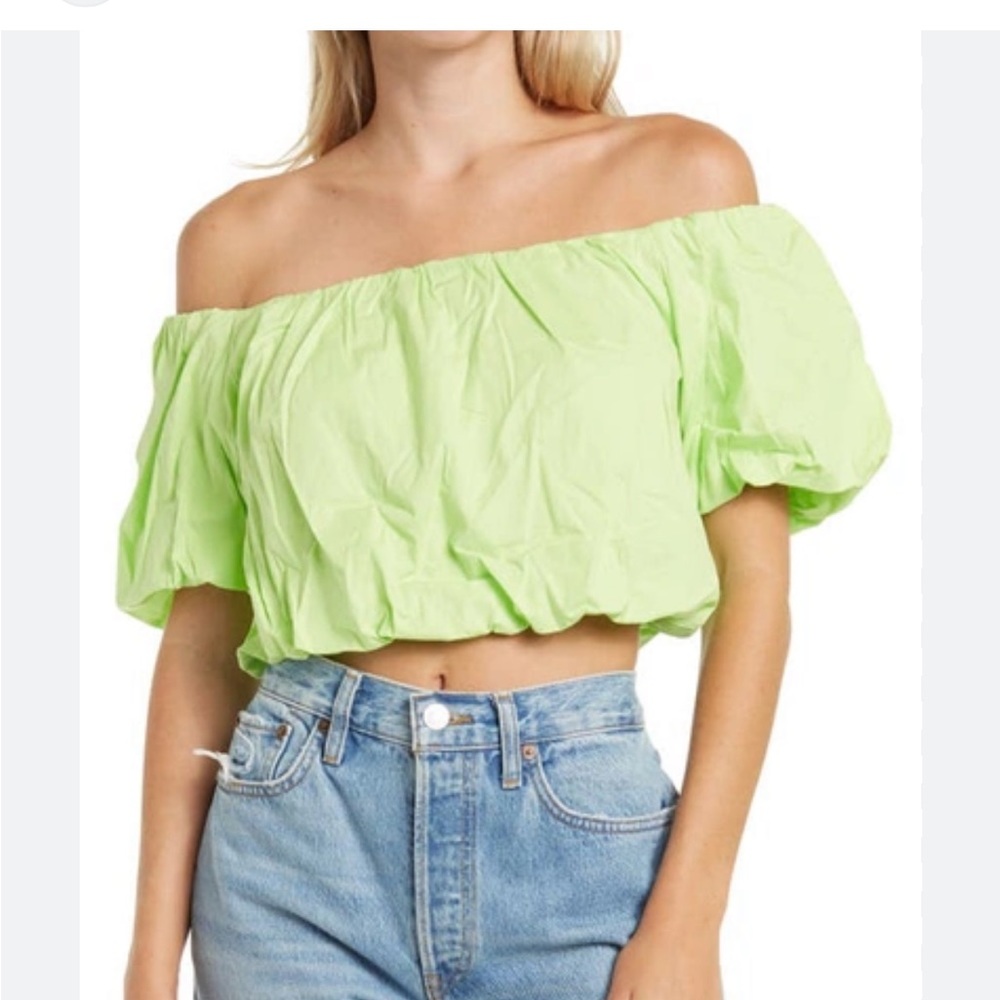 WAYF Off the Shoulder Crop Blouse